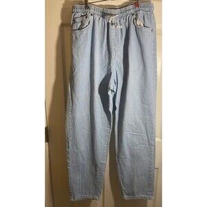 Vintage Bobbie Brooks USA Made Women’s Pull On Denim Jeans Light Blue Size 16